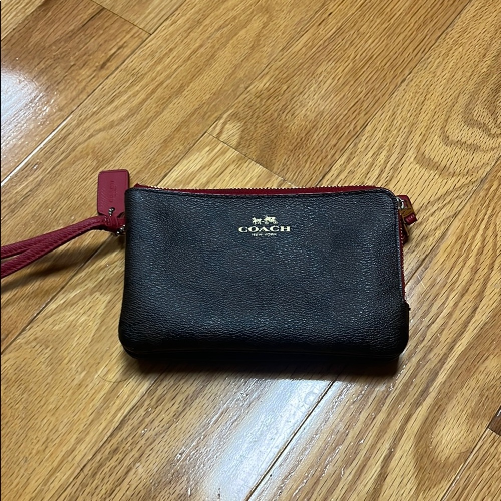 Coach Black and Red Clutches & Wristlets